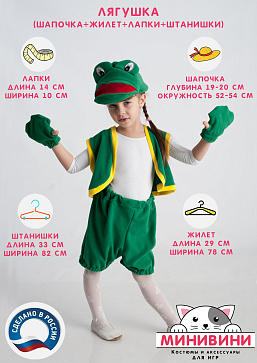 Лягушка (шапочка + жилет + лапки + штанишки) – портал поставщиков НСППО - 2